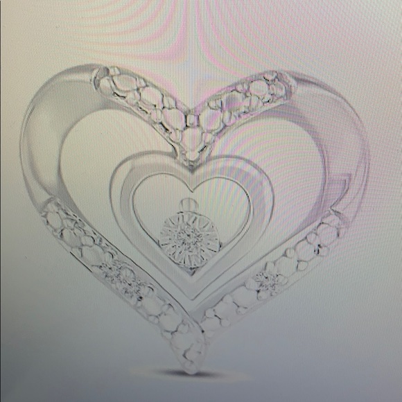 COPY - Diamond silver 925 and rose gold 10k heart… - Picture 11 of 12